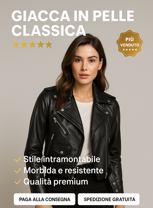 ✨ Giacca in Pelle – Eleganza che Ti Avvolge • 70% OFF fino alla fine della liquidazione 🔥